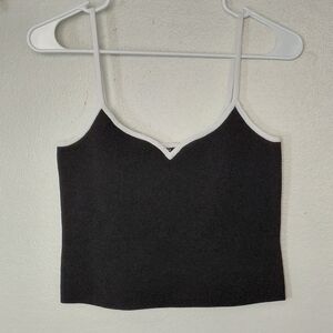 Express Body Contour Black/White Bandage Body Hugging Cami Tank Top NWT Size M